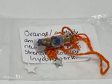 Load image into Gallery viewer, Orange Creativity Crystal Confetti Crystal Vial Charm Bottle.
