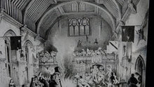 Load image into Gallery viewer, Antique Glass Negative. The Yule Log at Christmas. Joseph Nash, Mansions of England. From the Pageant of America. Yale University Press. 3&quot;
