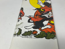 Load image into Gallery viewer, American Greetings 1979 Halloween Paper Tablecloth Table Cover 54&quot;x 96&quot;. Black Cats. Really cute and overtly vintage.
