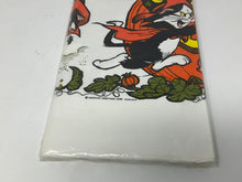 Load image into Gallery viewer, American Greetings 1979 Halloween Paper Tablecloth Table Cover 54&quot;x 96&quot;. Black Cats. Really cute and overtly vintage.
