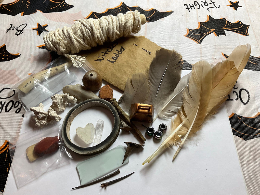 Witches Ladder Kit. Make your own to truly manifest your intentions. Witch's Ladder Kit. Rope and Feathers Kit.