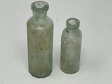 Load image into Gallery viewer, Antique Bottle Lot. Aqua Antique Quack Cure Bottle Set. Poison Bottle.
